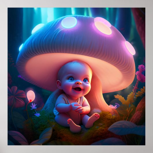 Poster baby smiling (Voorkant)