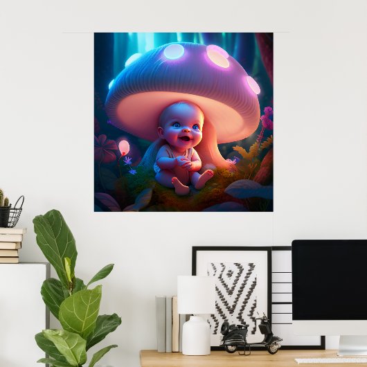 Poster baby smiling (Thuiskantoor)