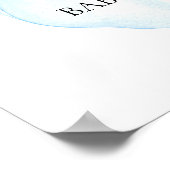 Poster Babyshower met delicate strik. (Hoek)