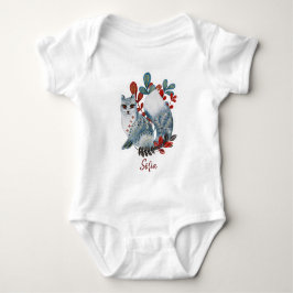 Poster babyshower rood en blauw met dieren baby  romper