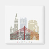 Poster Badajoz skyline Magneet (Voorkant)