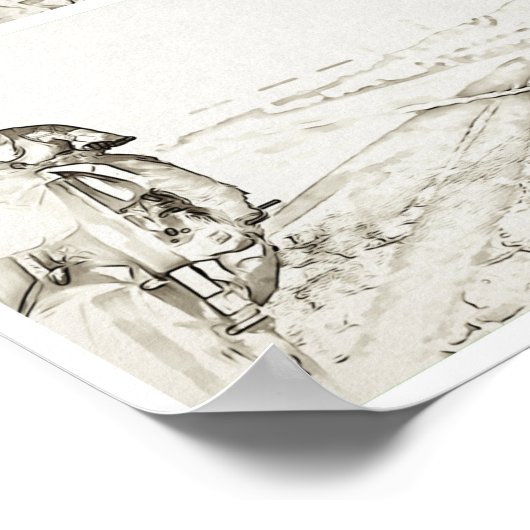 Poster Badlands Biker (Hoek)