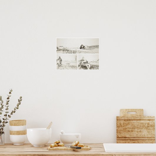 Poster Badlands Biker (Keuken)