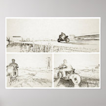 Poster Badlands Biker