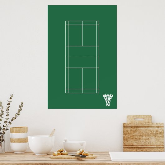 Poster Badminton Court (Keuken)