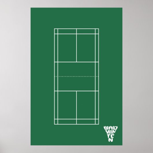 Poster Badminton Court (Voorkant)