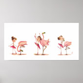 Poster bailarina e flamingo (Voorkant)