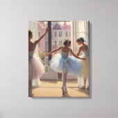 Póster Bailarinas frente a la ventana Canvas Afdruk (Voorkant)