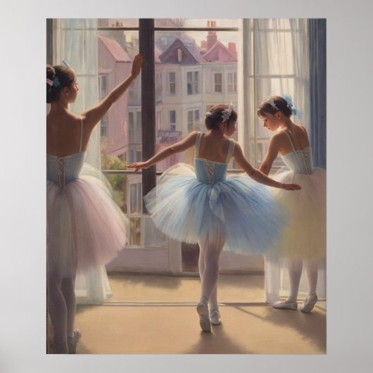 Póster Bailarinas frente a la ventana Poster (Voorkant)