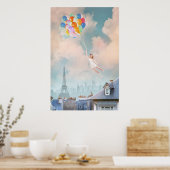 Poster ballonmeisje (Keuken)