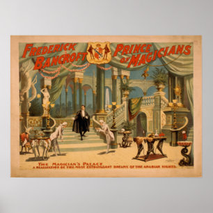 POSTER BANCROFT Magicia Illusionist VAUDEVILLE