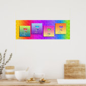 Poster, Banner - Pop Art Wijn Poster (Keuken)