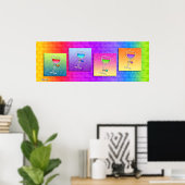 Poster, Banner - Pop Art Wijn Poster (Thuiskantoor)