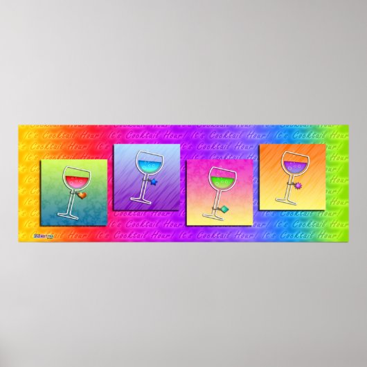 Poster, Banner - Pop Art Wijn Poster (Voorkant)