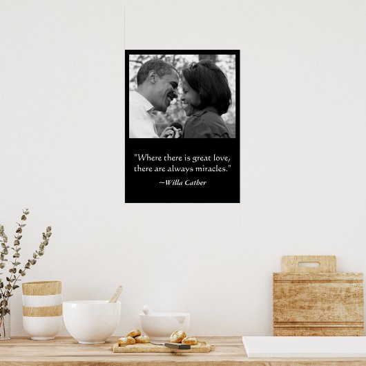 POSTER, BARACK EN MICHELLE OBAMA VAN LOVE EN MIRAC POSTER (Keuken)