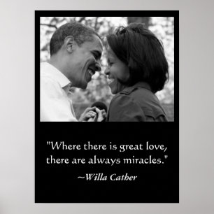 POSTER, BARACK EN MICHELLE OBAMA VAN LOVE EN MIRAC POSTER