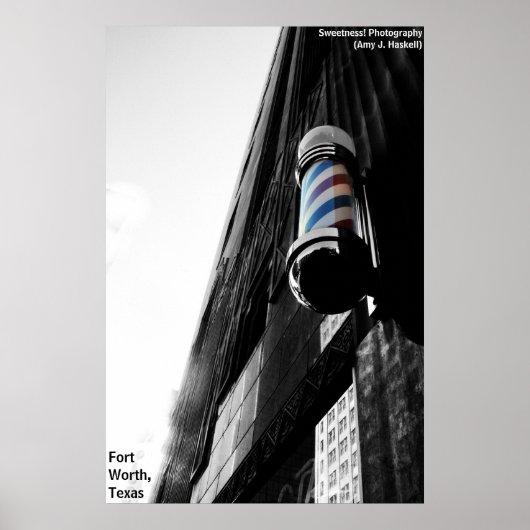 Poster Barber Shop Pole (Voorkant)