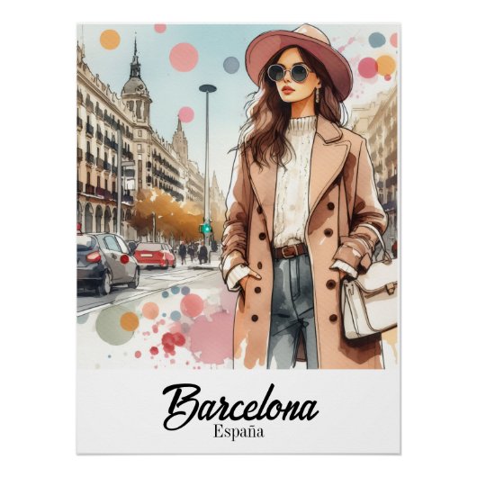 Poster Barcelona (Voorkant)