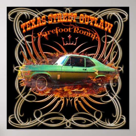 Poster "Barefoot Ronnie" 71 Green Yenko Nova (Voorkant)