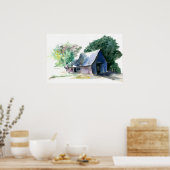 Poster - Barn op het platteland (Keuken)