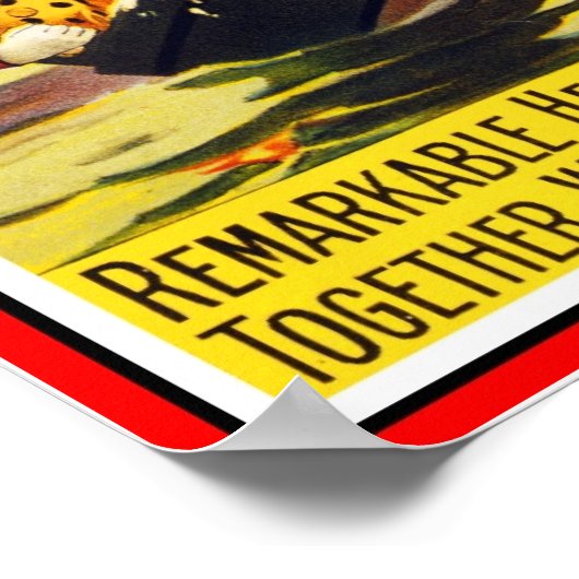 Poster Barnum & Bailey Circus Water Coney Island (Hoek)