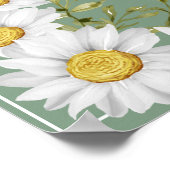 Poster Basil Green & White Daisies Honeymoon Fund (Hoek)
