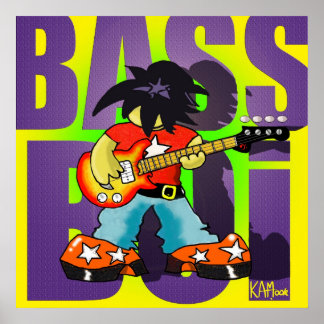 Poster "Bass Boi" - door Kev Moore