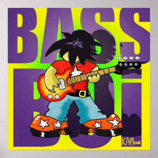 Poster "Bass Boi" - door Kev Moore (Voorkant)