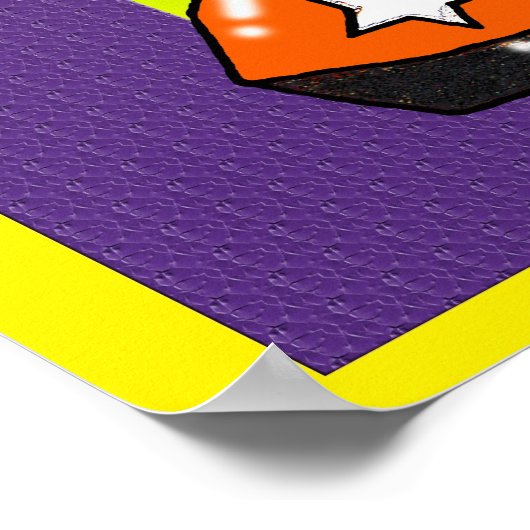 Poster "Bass Boi" - door Kev Moore (Hoek)