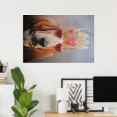 Poster Basset Hound Koning (Thuiskantoor)