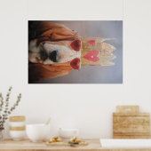 Poster Basset Hound Koning (Keuken)