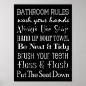 Poster Bathroom Rules (Voorkant)