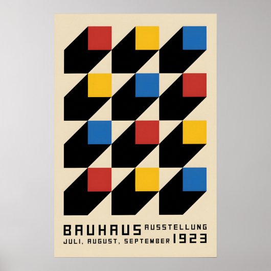 Poster Bauhaus Design Tentoonstelling 1923 Duitsla (Voorkant)