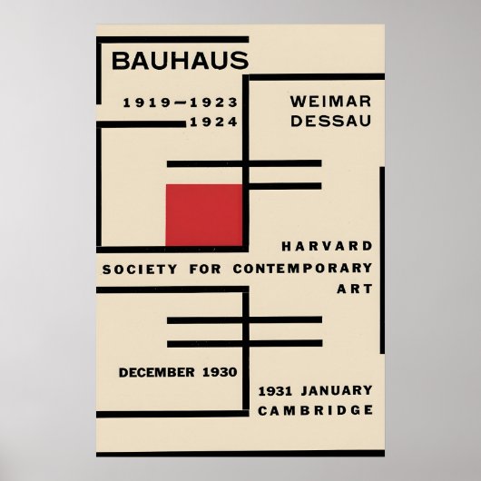Poster Bauhaus Design Tentoonstelling Cambridge 19 (Voorkant)