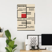 Poster Bauhaus Design Tentoonstelling Cambridge 19 (Thuiskantoor)
