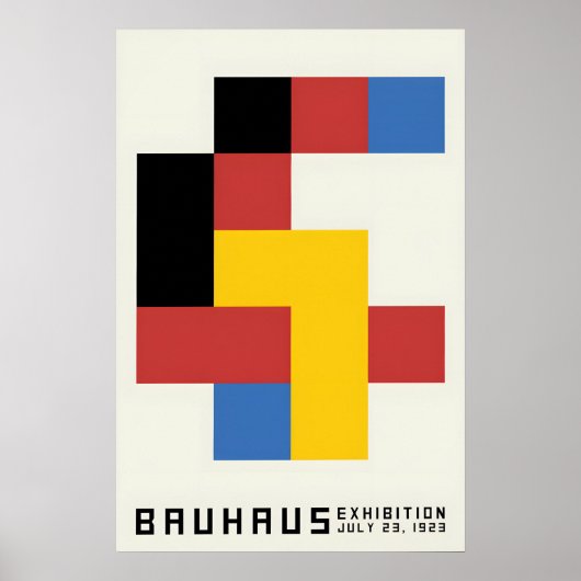 Poster Bauhaus ontwerp Cubes tentoonstelling jaren (Voorkant)