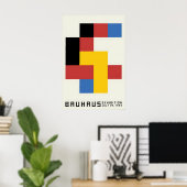 Poster Bauhaus ontwerp Cubes tentoonstelling jaren (Thuiskantoor)