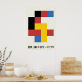 Poster Bauhaus ontwerp Cubes tentoonstelling jaren (Keuken)