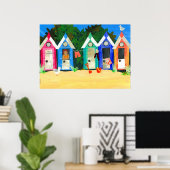 poster "Beach Huts" (Thuiskantoor)