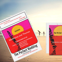 Poster Beach Retro van bruiloft