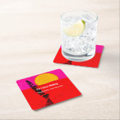 Poster Beach Retro van bruiloft Kartonnen Onderzetters (Insitu)