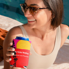 Poster Beach Retro van bruiloft Seltzer Blikjeskoeler