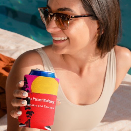 Poster Beach Retro van bruiloft Seltzer Blikjeskoeler