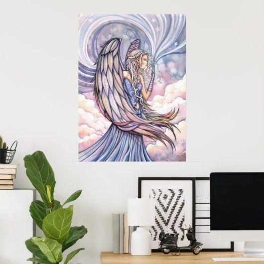 Poster Beauful Angel Print van Molly Harrison (Thuiskantoor)