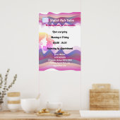 Poster Bedrijfs van de Regenbooggolven met Logo (Keuken)