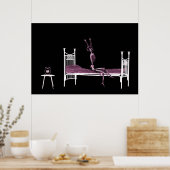 Poster - Bedtime X-Ray Skeleton zwart roze (Keuken)