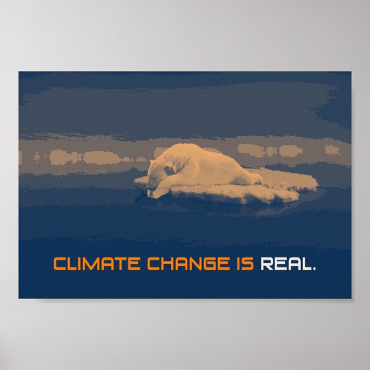 Poster Beer klimaatverandering (Voorkant)