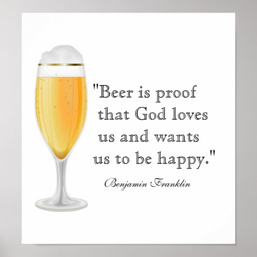 Poster Beer Quote (Voorkant)