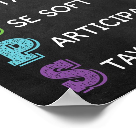 POSTER Beheer gedrag in klaslokaal groepsregels (Hoek)