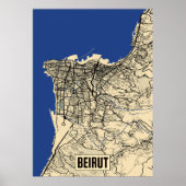 Poster Beiroet Map (Voorkant)